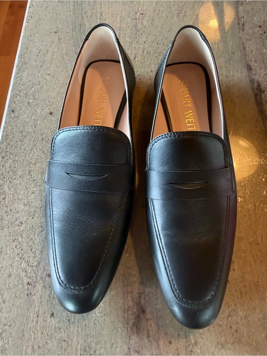 Stuart Weitzman Shoes - Stuart Weitzman Black Leather Women's Loafers